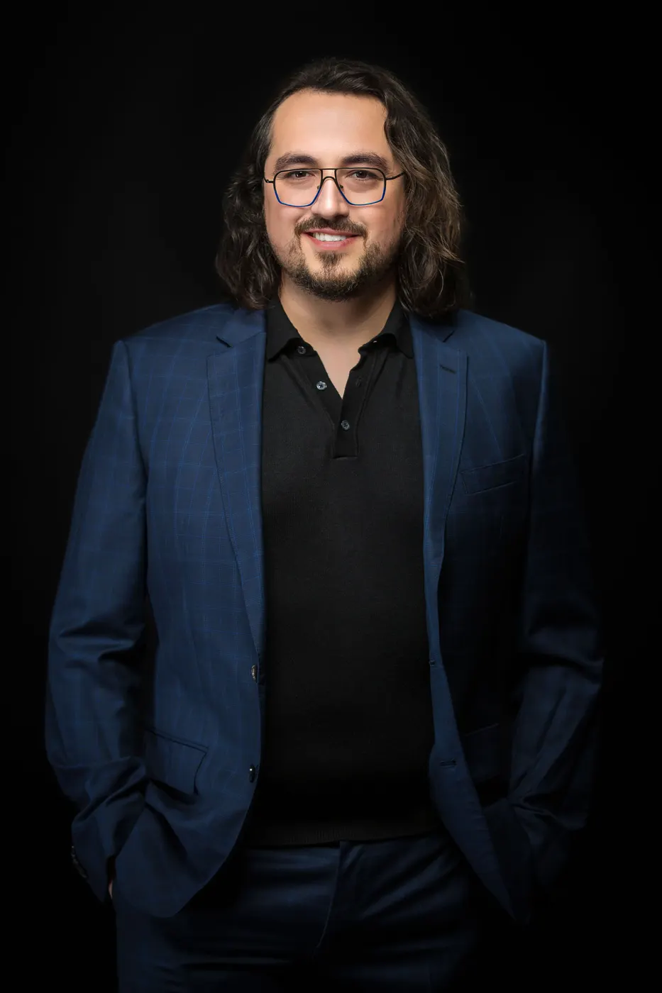 Portrait d'équipe en studio — photographe corporate Le Mans