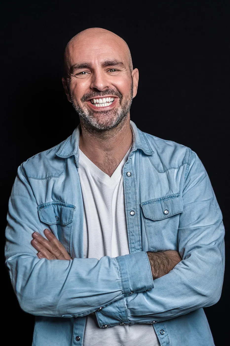 Portrait corporate en studio — photographe professionnel Le Mans