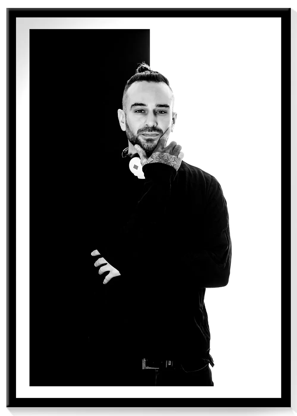 Portrait d'équipe en studio — photographe corporate Le Mans